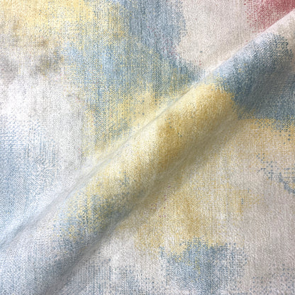 Gold, Aqua Blue and Multy Lucid Art Inspired Blended Silk Modern Handknotted Area Rug